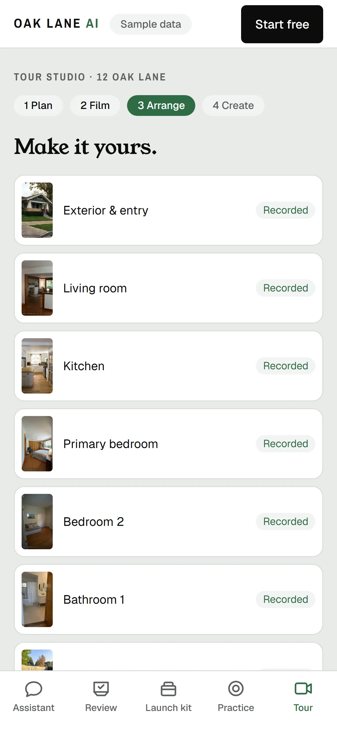 Every room of 12 Oak Lane recorded and ready to arrange in Tour Studio
